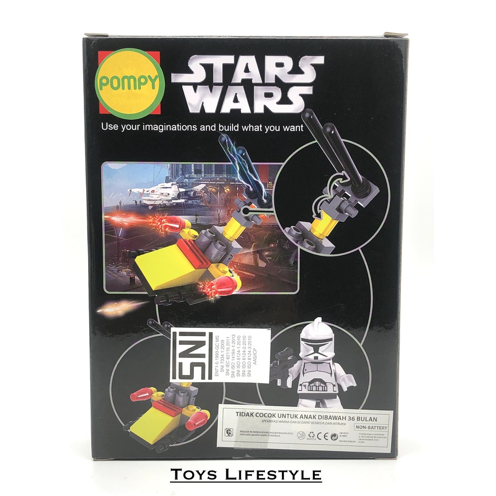 Mainan Anak Edukasi Pasang Star Wars - Stormtrooper + Kendaraan (35 Pcs)