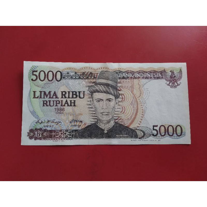 Uang Kertas Kuno 5000 Rupiah Seri TEUKU UMAR