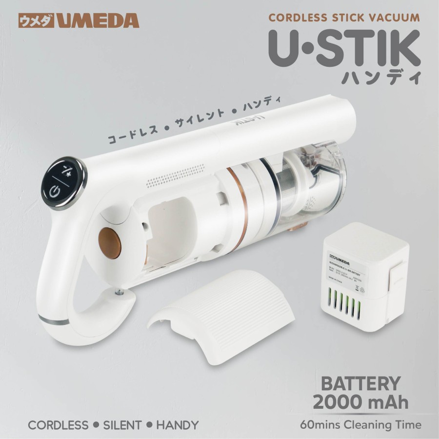 Umeda U-Stik Cordless Stick Vacuum + U-STIK Electric Mop / Penyedot Debu Lantai Tanpa Kabel