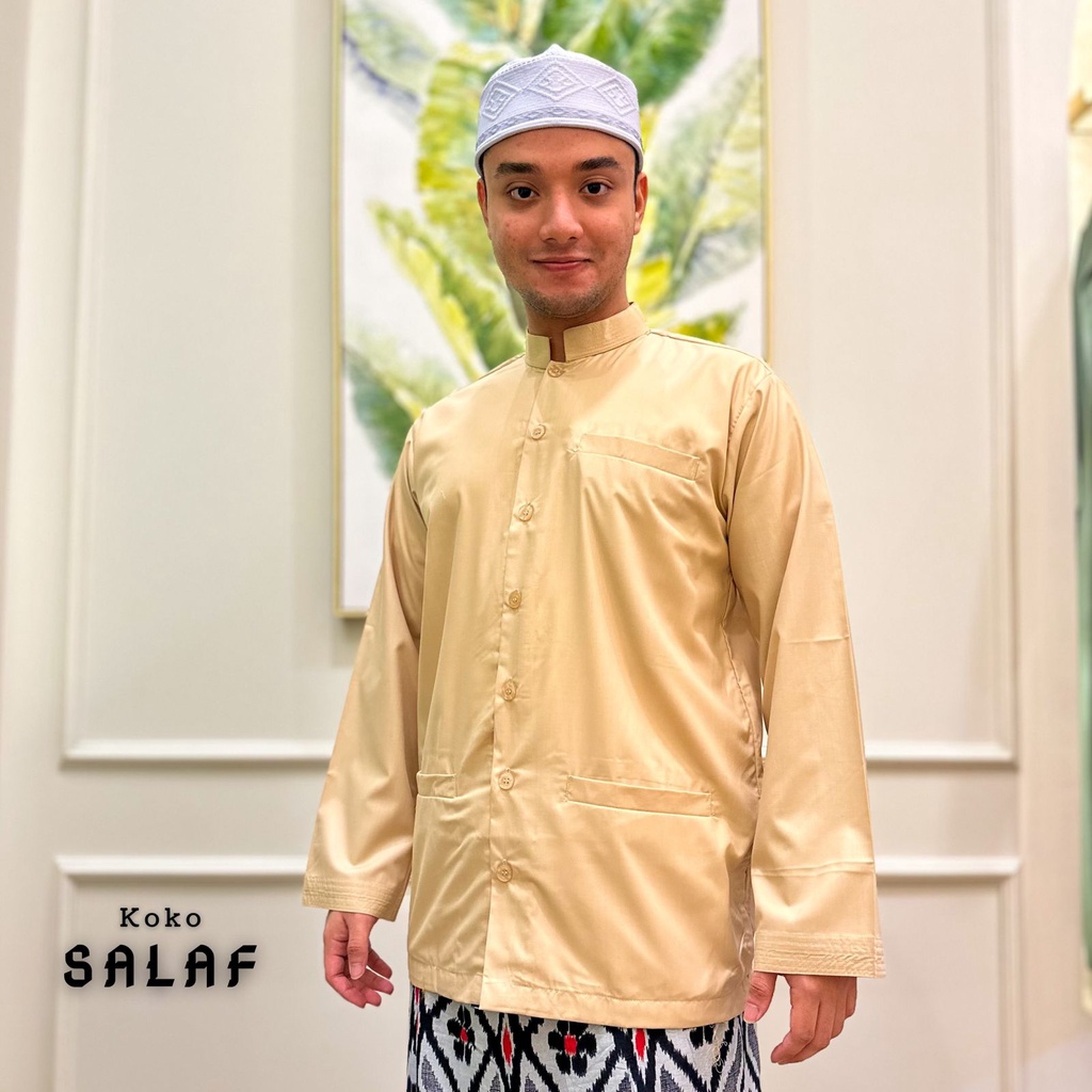 Koko Salaf Lengan Panjang Babagaf Fashion Muslim Pria Dewasa Model Haibah