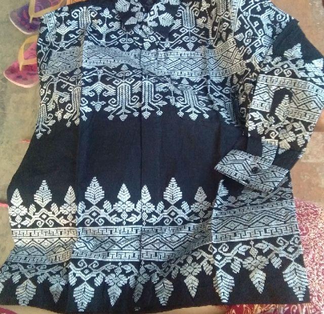 Bswart Batik Hrb026 Kenongo Hem Pendek Anjani Biru Pekalongan M L Xl Batik Pria Murah Modern Grosir