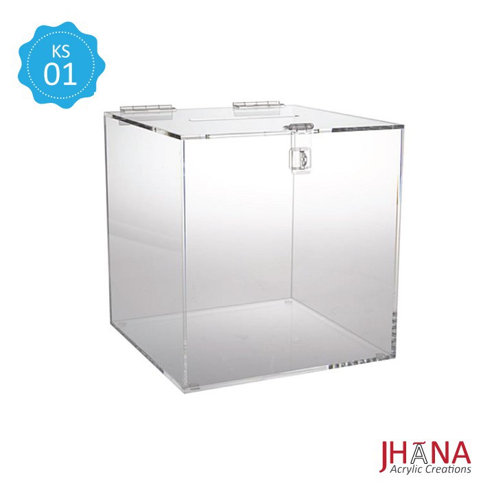 

KOTAK SARAN AKRILIK KS01S - Box Akrilik - Sugestion Box - Kotak Amal - Kotak Undian Akrilik