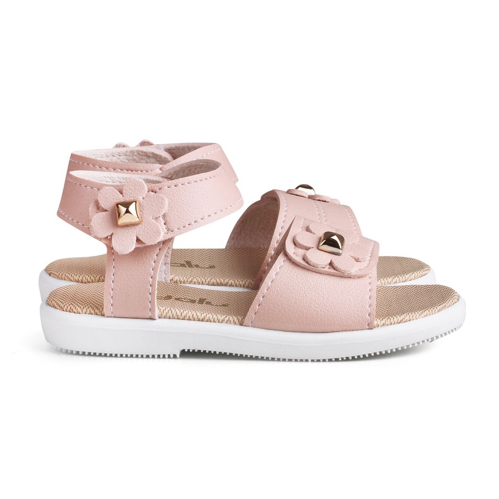 sepatu anak perempuan aksesoris bunga TBM PINK