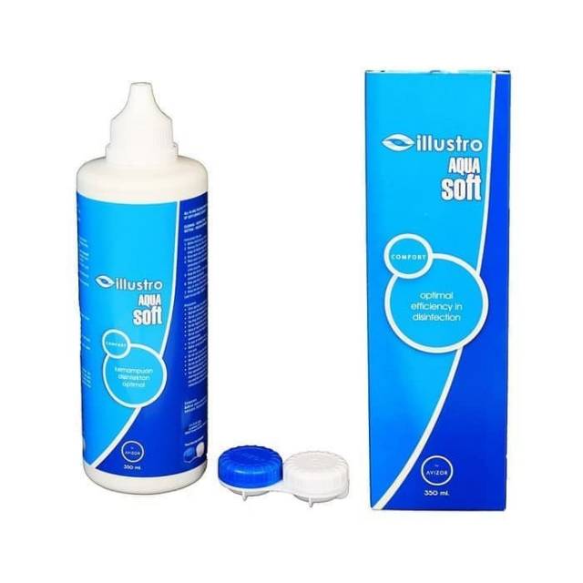 Cairan pembersih softlens AQUA SOFT/air pencuci &amp; perendam soflen aqua soft 350ml