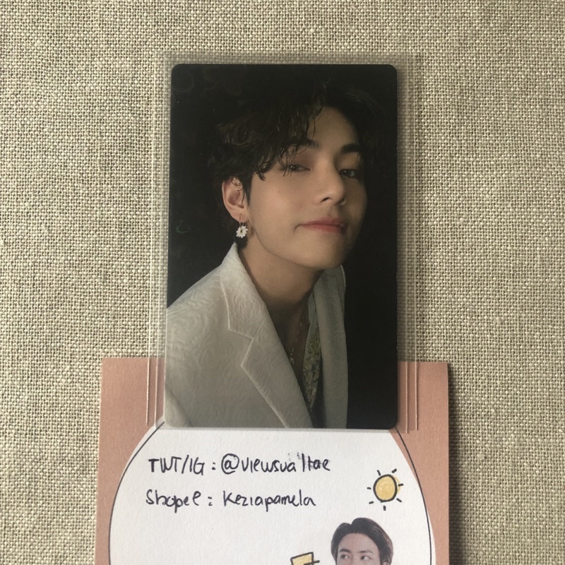 BTS V Taehyung lucky draw fc japan jepang be deluxe ld photocard pc holo love