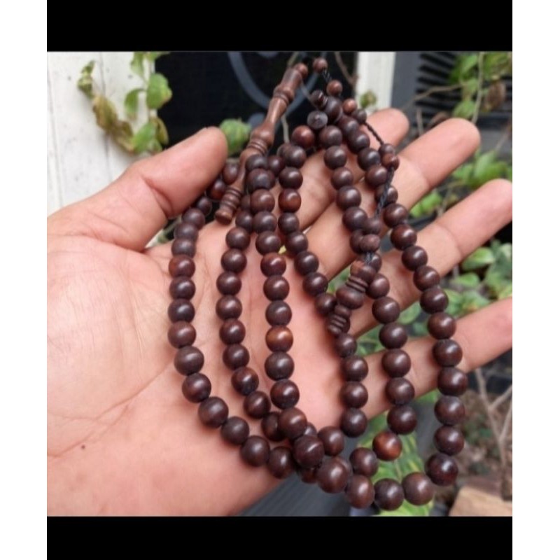 Tasbih kayu stigi laut tasbih stigi asli 8mm tasbih stigi hitam