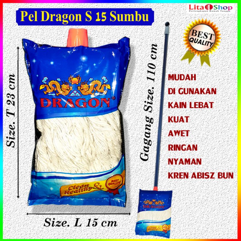 Pel Dragon S 15 Sumbu Alat Pel Lantai Dragon