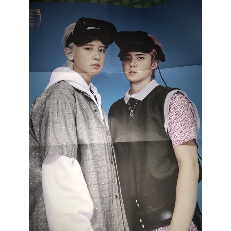 FOLDED POSTER EXO SC SEHUN-CHANYEOL