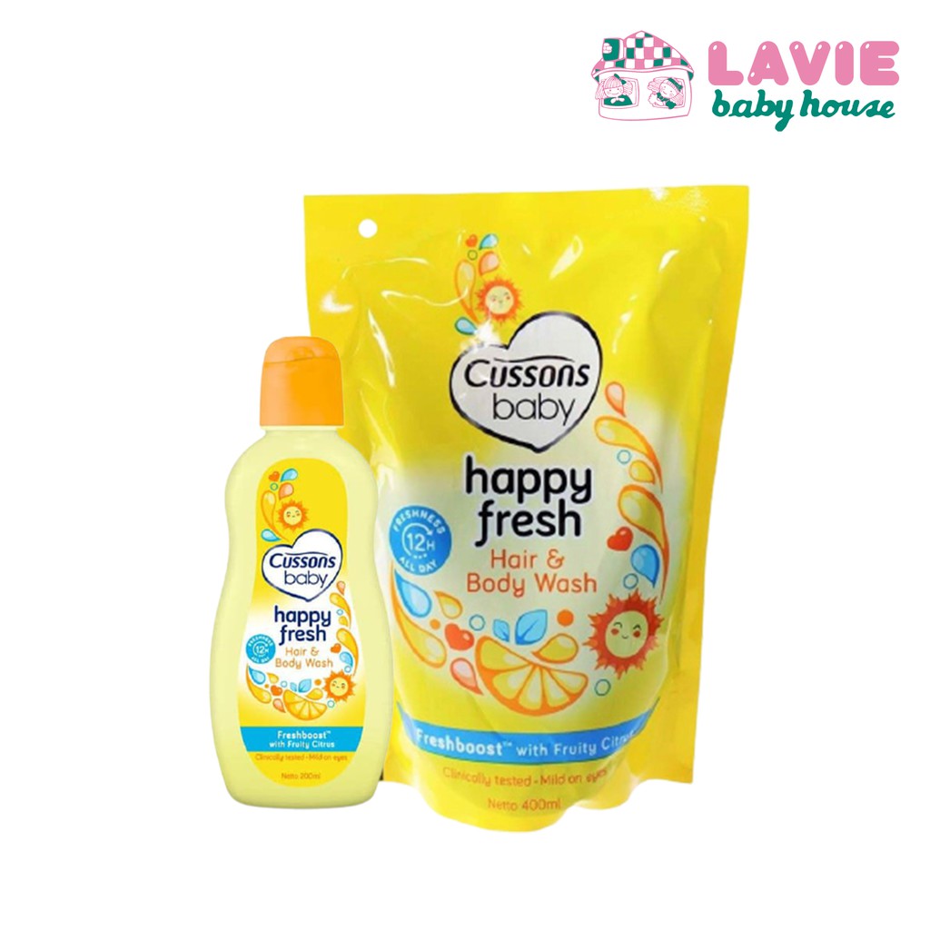 Cussons Hair and Body Wash Happy Fresh 400ml