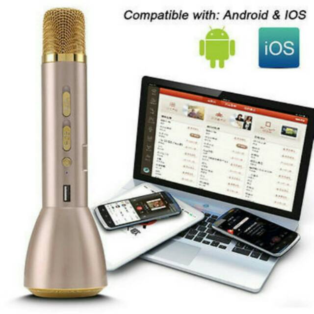 Mic karaoke bluetooth GMC~best sound#promo shopee