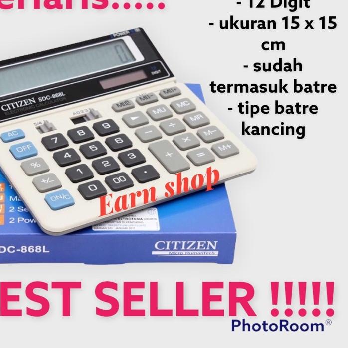 

Hot - Kalkulator Citizen SDC 868 L Kalkulator 12 Digit Sudah Termasuk Batrai