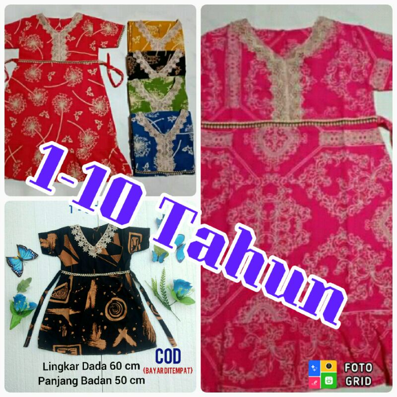 DASTER ARAB ANAK 1 - 10 TAHUN // DASTER RAYON ANAK // BAJU GANTI ANAK
