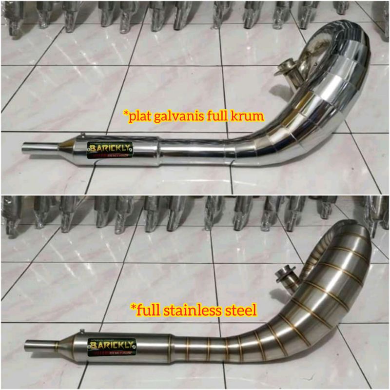 Knalpot Udang Lobster Rx King 135 Original Barickly Racing Rx King RxKing 135 Lobster Stainless Krum