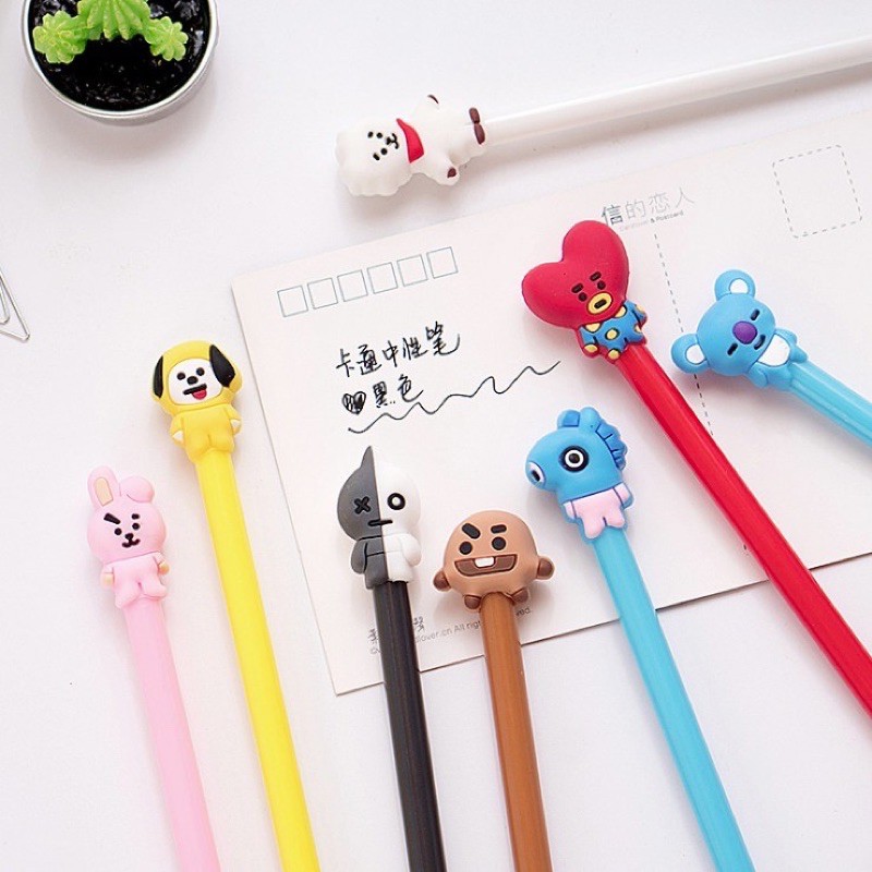 

KPOP PENA BTS ARMY CUTE CARTOON BT21 BANGTAN BOYS ARMY RJ TATA PEN PULPEN BT 21