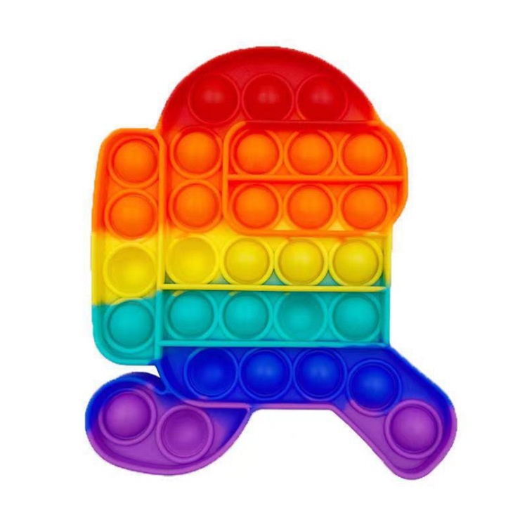 (50 model ready)POP IT CHEAP RAINBOW UNICORN/AMONG US fidget push Pop Its Fidget Toy Push-39