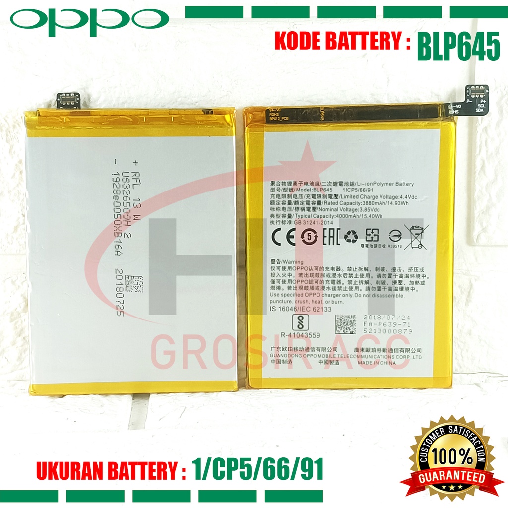 Baterai Battery Ori BLP645 Oppo R11s+ | R11s Plus