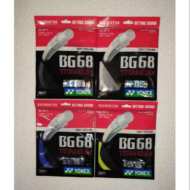 Senar Badminton Yonex BG68 Titanium / BG 68Ti / BG 68 Ti SP