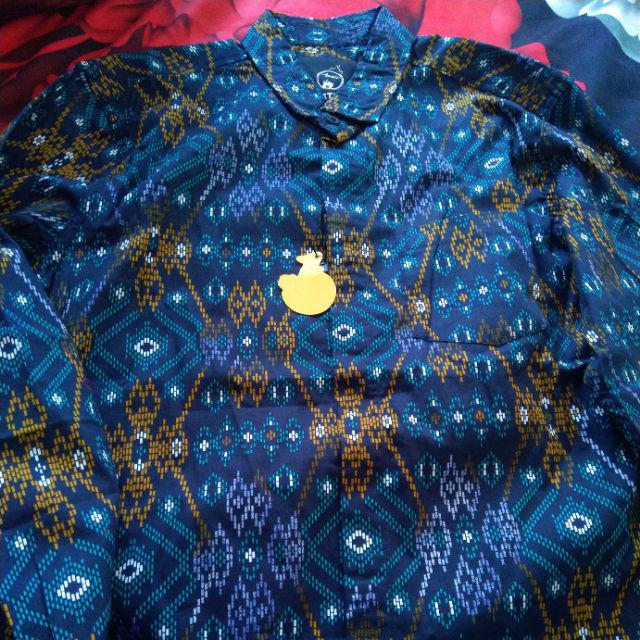 Predz_id 6532 Kemeja Batik Pria Slimfit Cotton Stretch Lengan Panjang Kemeja Batik Formal Kantoran