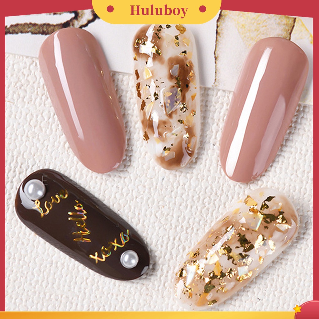 Huluboy Huluboy♡ 1 Kotak Irisan Kulit Kerang Alami Tidak Teratur Untuk Dekorasi Nail Art