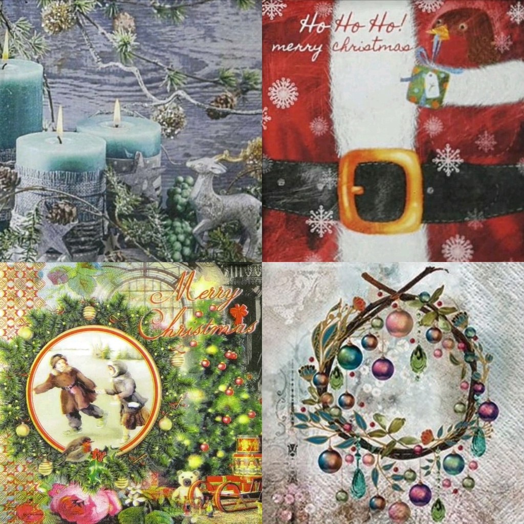 TISU NAPKIN DECOUPAGE EROPAH – Christmas Motif H