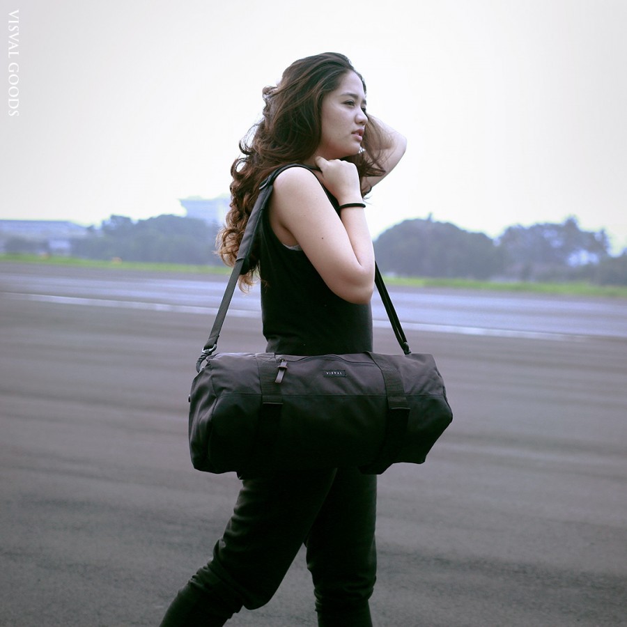 Tas Pria & Wanita Visval Duffle Atom Black