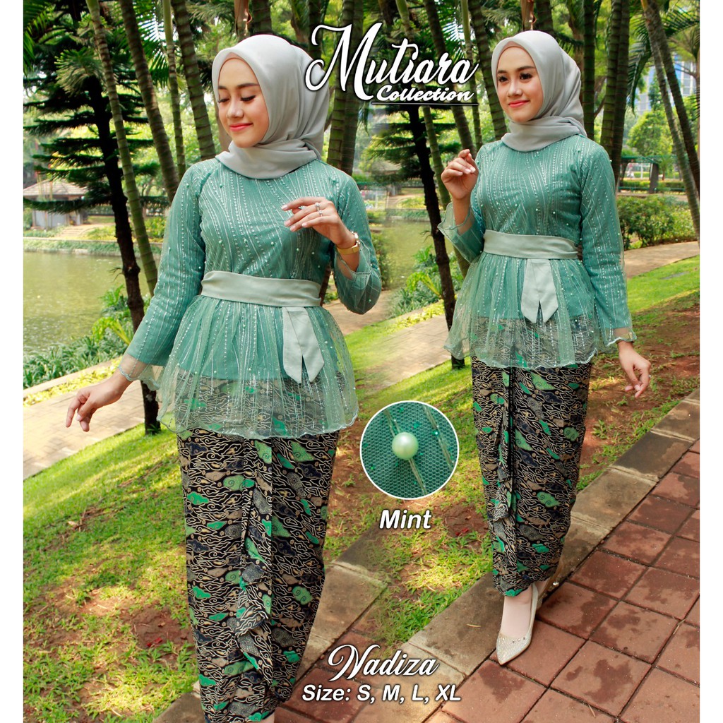 MUT&gt; SET KEBAYA NADIZA TERLARIS / KEBAYA TILLE BORDIR MODERN / SET KEBAYA WISUDAAN DAN PESTA MODIS