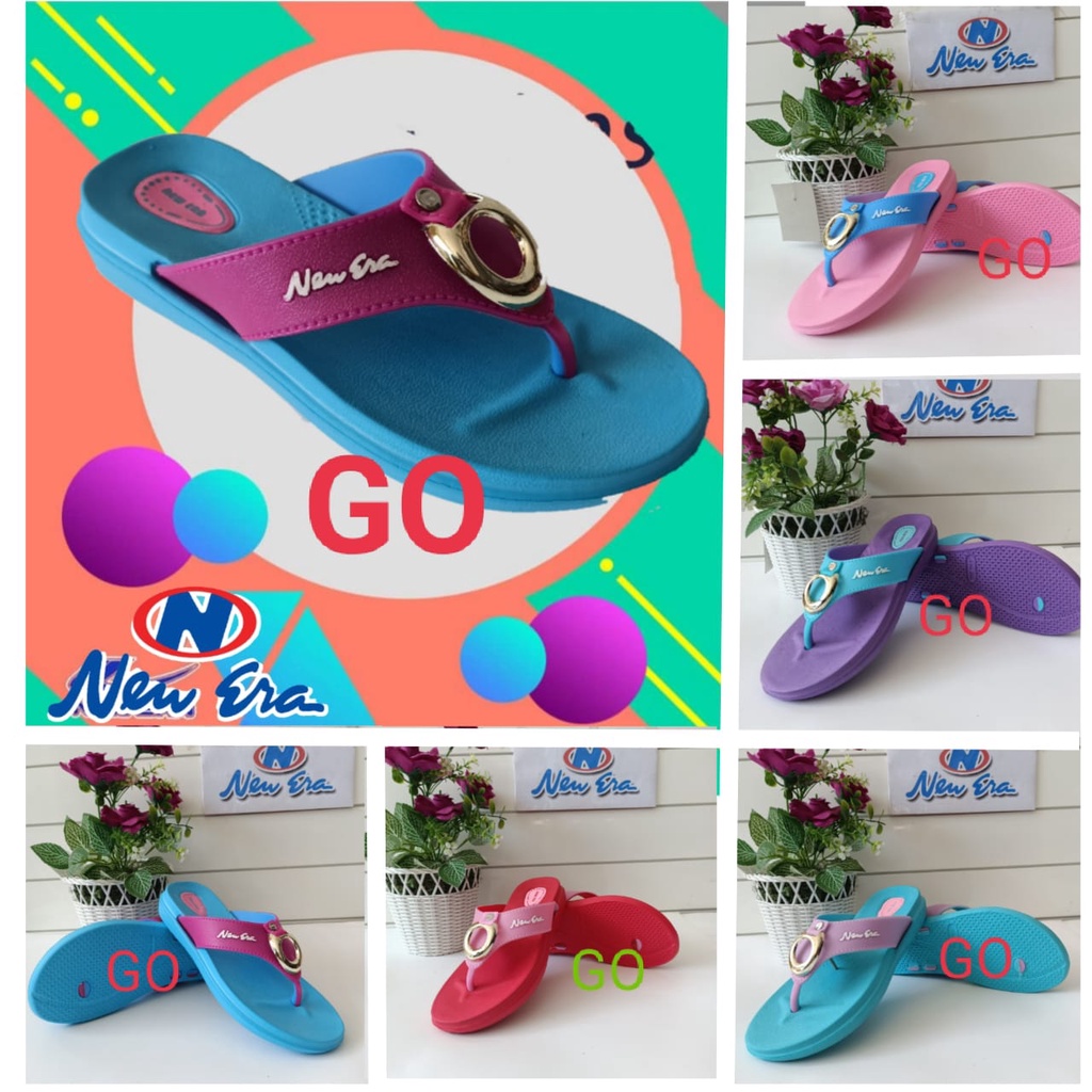 gos NEW ERA TG E 5111 Sandal  Sandal Jepit Karet Perempuan Sendal Casual Sehari-hari Anti Slip