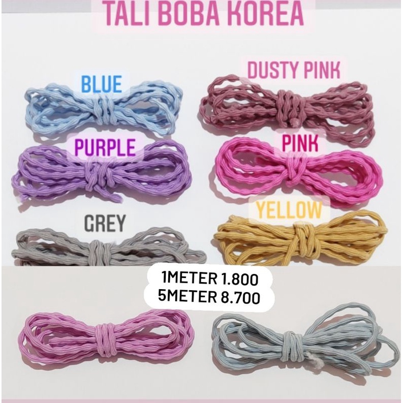 tali boba meteran / tali boba korea meteran / tali padi / tali masker / tali korea