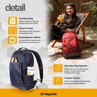 HEYLOOK Project - (Free Raincover) Backpack LEXA Tas Ransel Laptop Pria Wanita Tas Leptop 14-16 inch Tas Punggung Perempuan Tas Sekolah Tas Kuliah Tas Kerja Cowok Terbaru