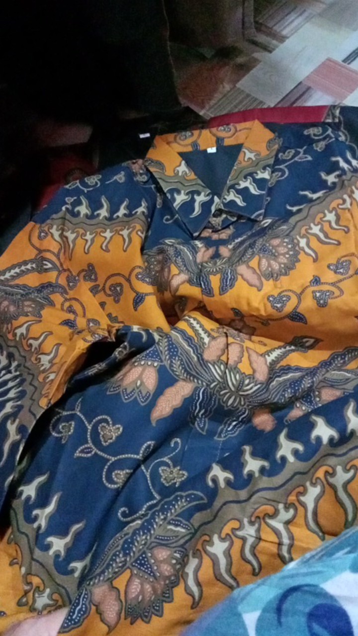 Ajotosatru Kuning Kemeja Batik Pria Full Furing Bahan Katun Halus Primisima