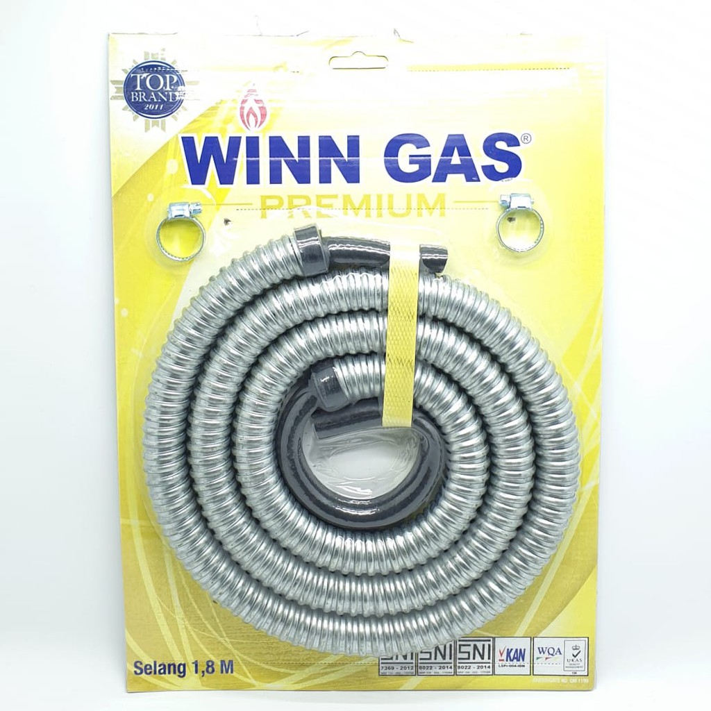 SET Winn Gas W298M Meter + Selang Gas Flexy 1,8 Mtr / Regulator Gas + Selang Gas Elpiji LPG