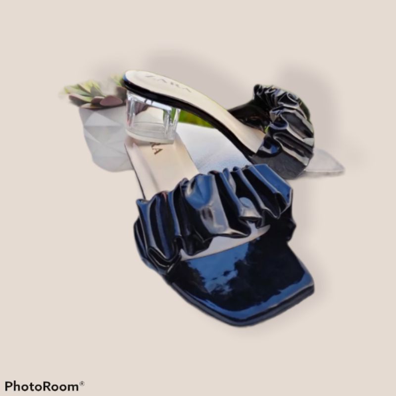 Sandal wanita hak kaca high heels terkini /| Sandal Wanita Kekinian