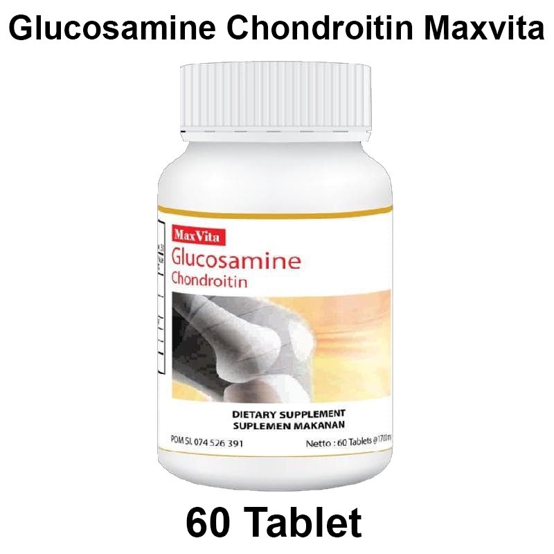 60 Tablet Glucosamine Chondroitin Maxvita Suplemen Nyeri Sendi Lutut Pinggang Original