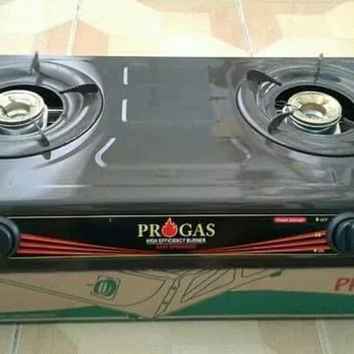 Progas / Pro gas Kompor Gas 2 Tungku - Hitam Teflon Berkualitas