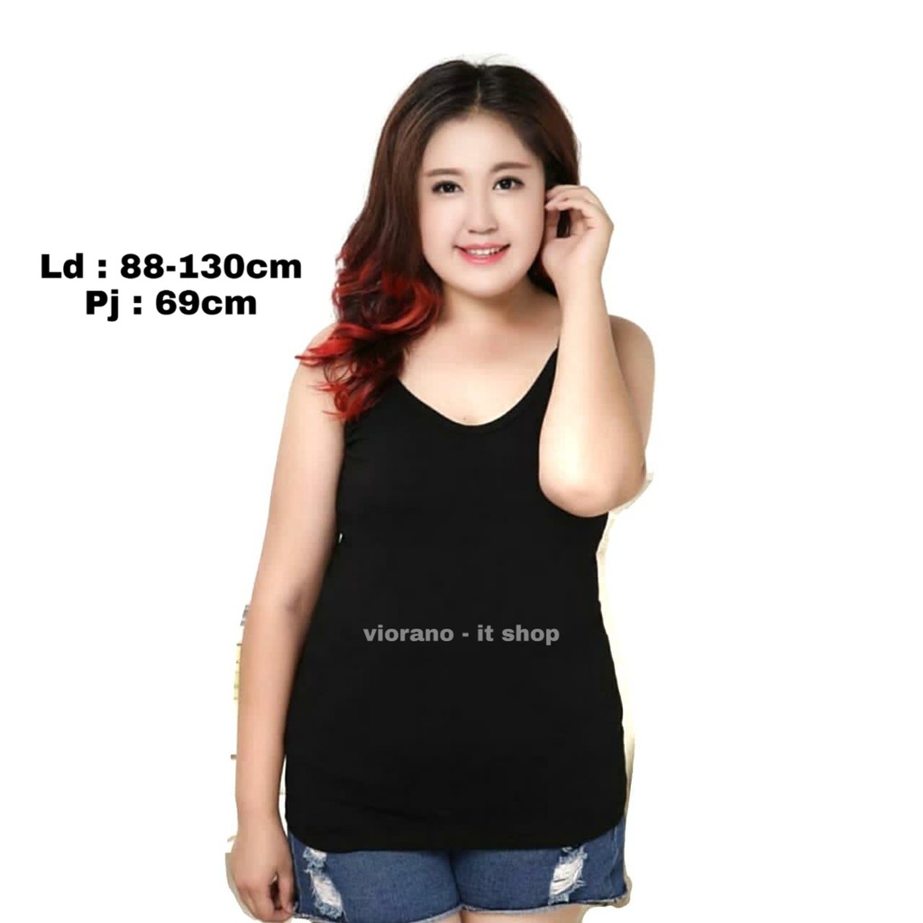 Super Jumbo Tanktop Cewe Tali Kecil Super XXL Tank Top Jumbo Big Size Bahan Kaos Adem / Kaos Dalaman Super Lembut Adem