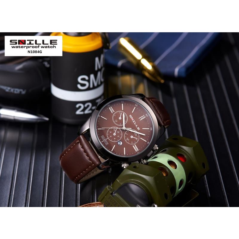 Snille Original Waterproof Jam Tangan PRIA Analog. Kode N1029G | Tahan Air ( GRATIS 1 PCS JAM TANGAN )