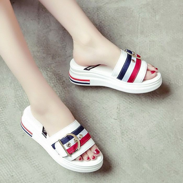 Bisa Cod Sandal Wedges Wanita Import Sofiya 1201-12 Murah Meriah  BI605 Sandal Wedges Sw10 Putih