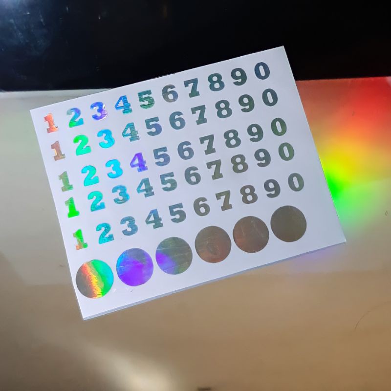 

Sticker Untuk Jurnalling / Sticker untuk Jurnaling / Sticker Hologram /sticker Hologram Angka