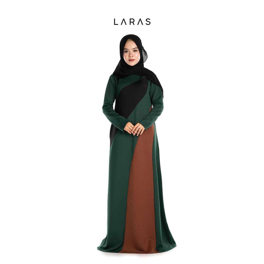 Gamis Scuba Premium Polos Dress Syari Scuba Dress Muslim Premium Warna Hijau