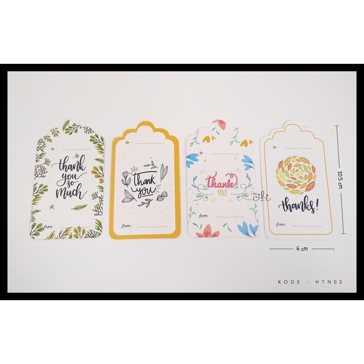 

(Htn02) Tag Ucapan Penyerta Hadiah Original Iamcili Tema Thank You
