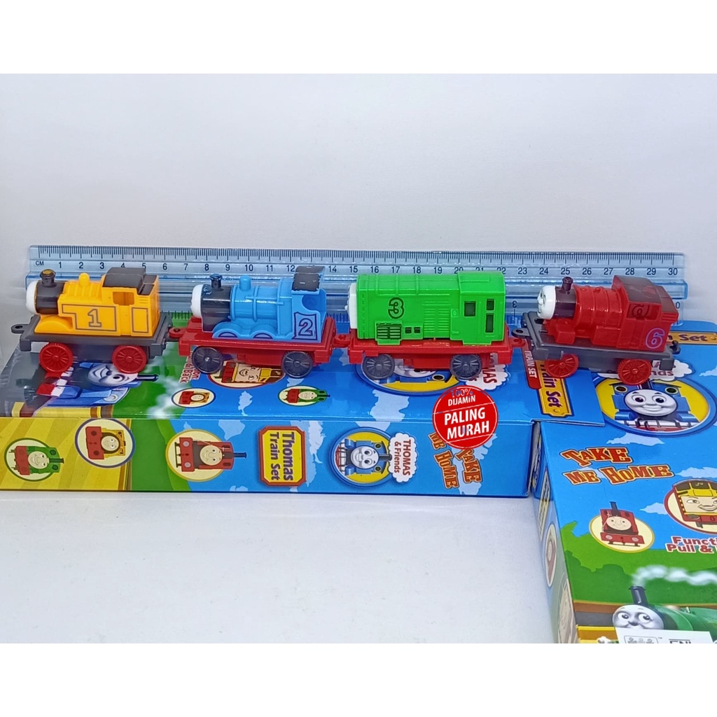 ( PROMO ) Mainan Anak Kereta api TMS Isi 4 Pcs Pull Back Train Play Set SNI MURAH