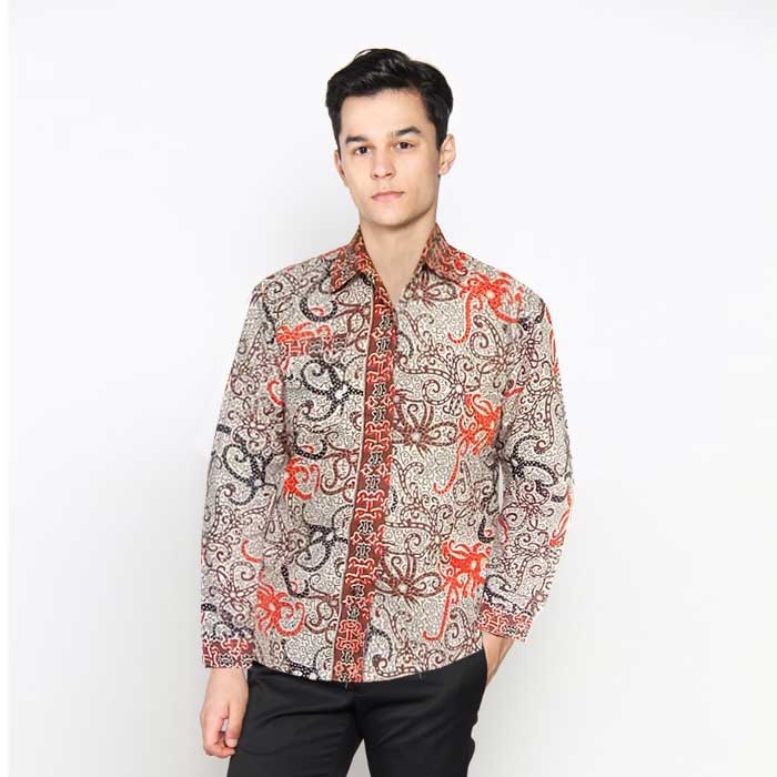 Kemeja Batik Lengan Panjang Motif Mega Mendung