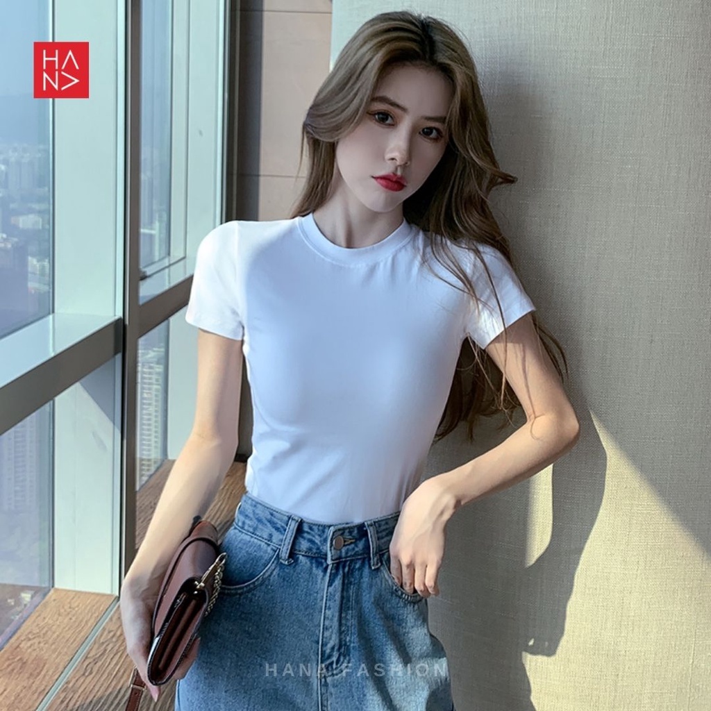 Hana Fashion - Jessie Crop Top Kaos Pendek Wanita - CT075