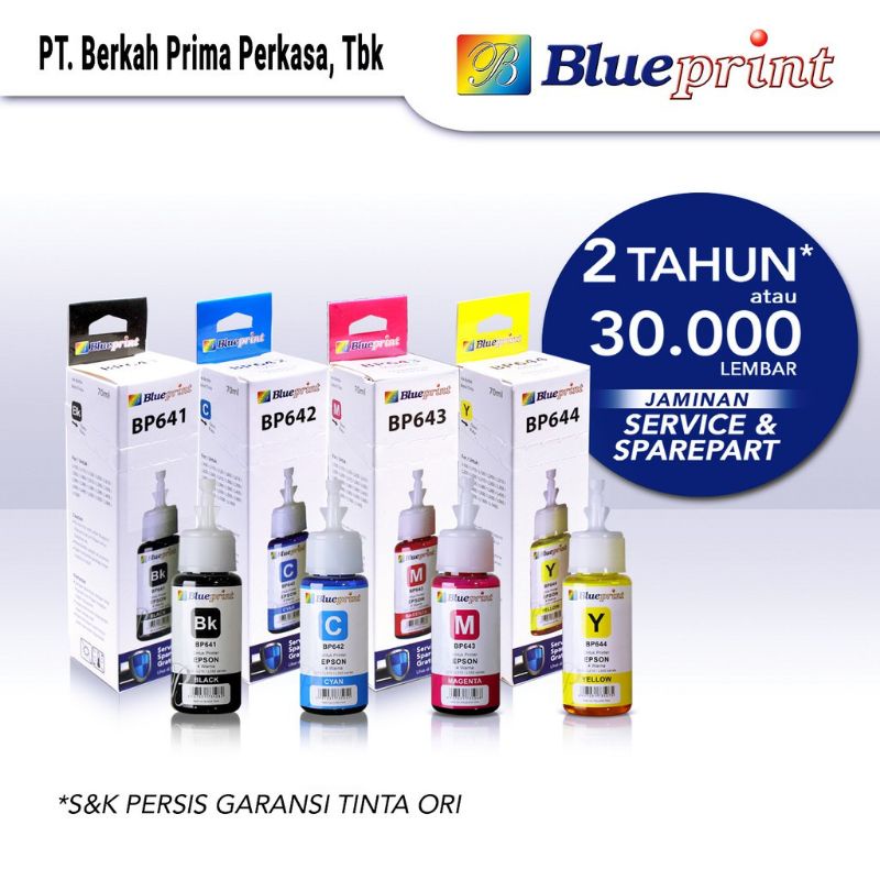 TINTA BLUEPRINT EPSON 003 BLACK MAGENTA YELLOW BLUE 72ML ORIGINAL