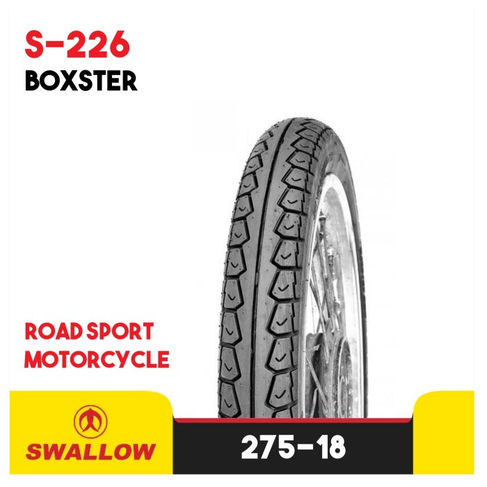 BAN LUAR MOTOR RING 18 SWALLOW BOXTER S-226 TUBETYPE 2.75