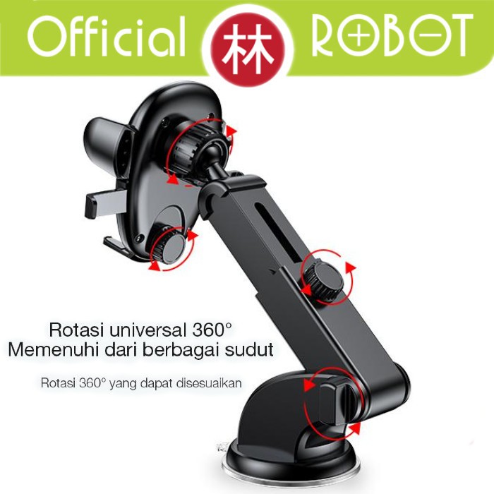 Robot RT-CH11S Car Holder Suction Cup &amp; Spring Lock Washable Car Stent