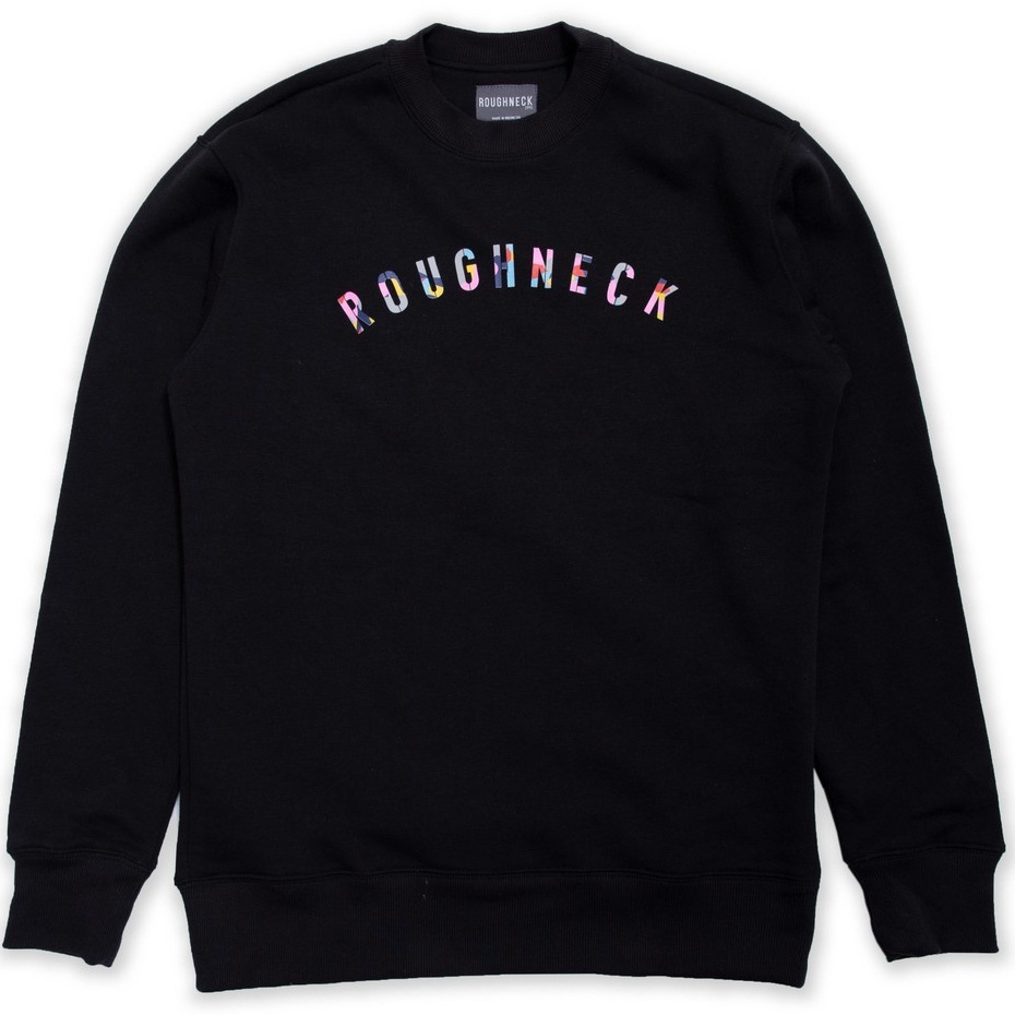 Roughneck SS015 Black Sig Colour Sweatshirt/ Sweater CN Roughneck Pria-Wanita Crewneck-sweatshirt roughneck-crewneck roughneck-Sweater roughneck/