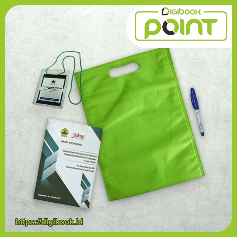 

Paket Seminar Kit Isi 4 - Spoundbond, Notebook A5, Pulpen, ID Card