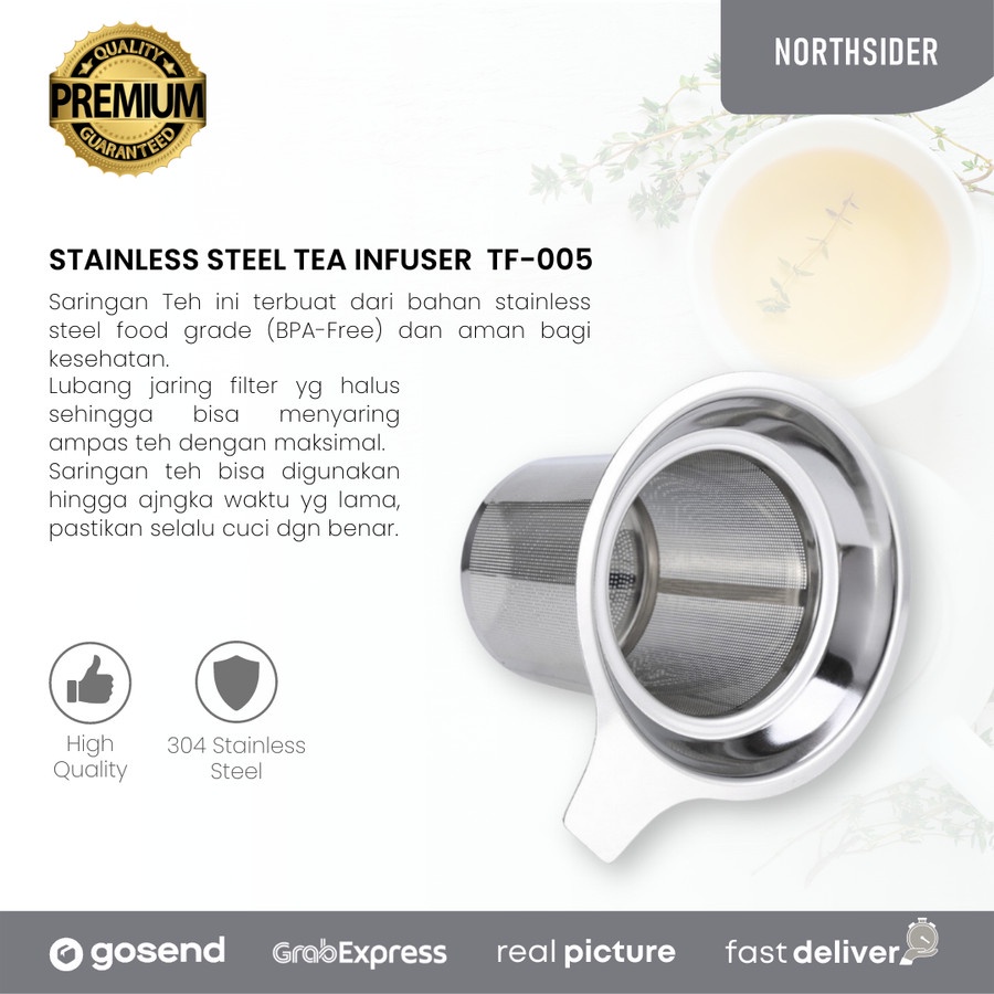 SARINGAN TEH STAINLESS STEEL TEA INFUSER - STRAINER TF-005