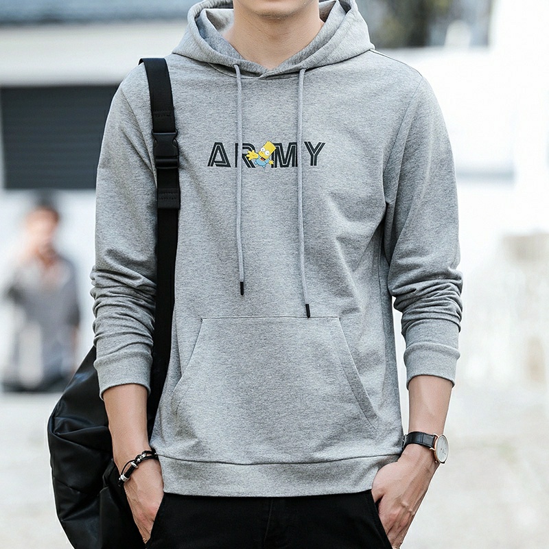 Lilipop.id Sweater Pria Simpsons Army Hoodie Jumper Outwear